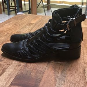 Asos Patten black leather boots